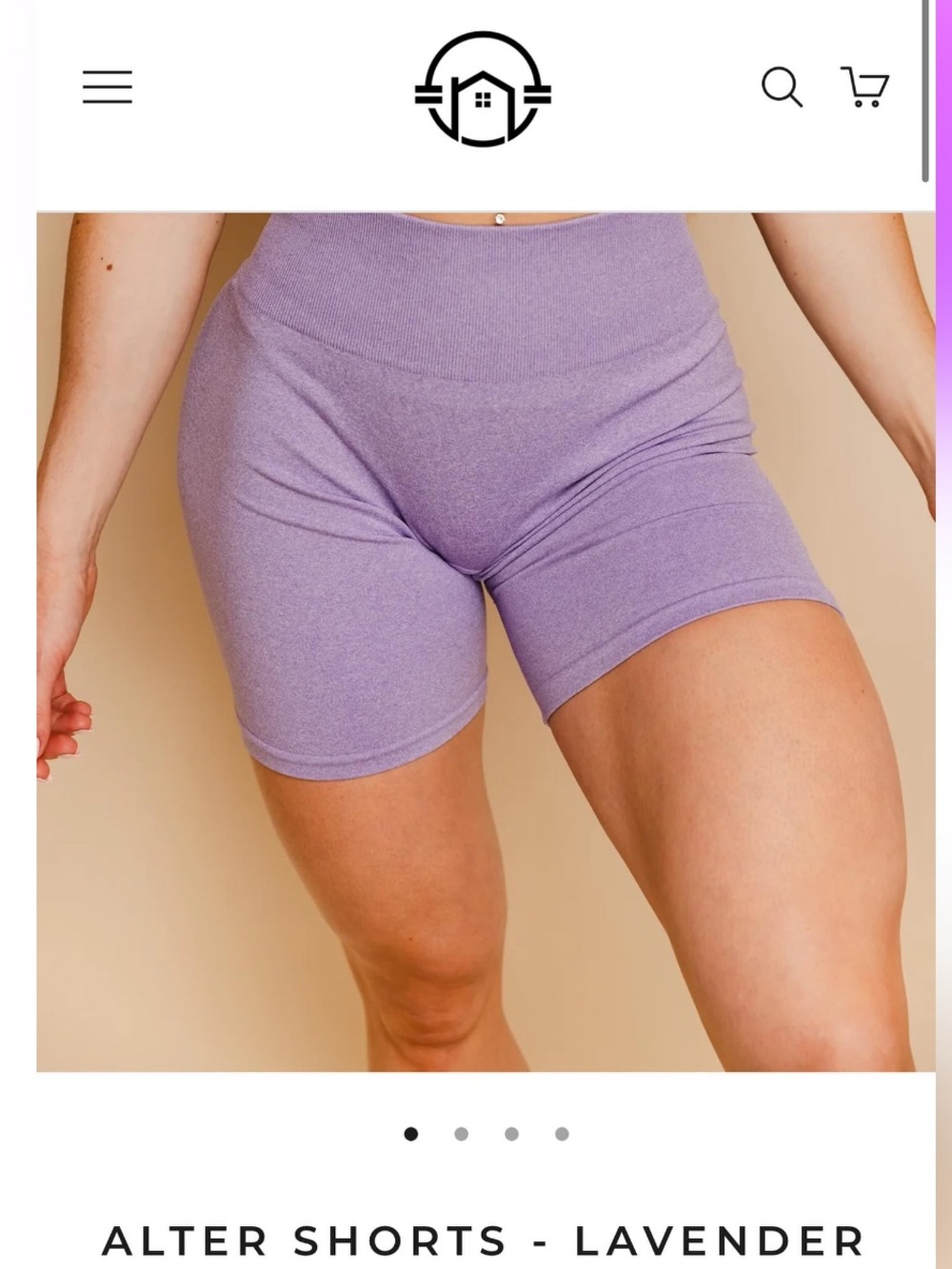 High-Rise Lavender Bike Shorts — Sculpting Support